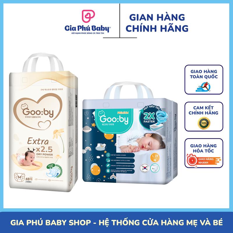 Tã/Bỉm Quần Dán Gooby/Premium Chống Tràn Hiệu Quả Đủ Size M/L/XL/XXL Cho Bé Từ…