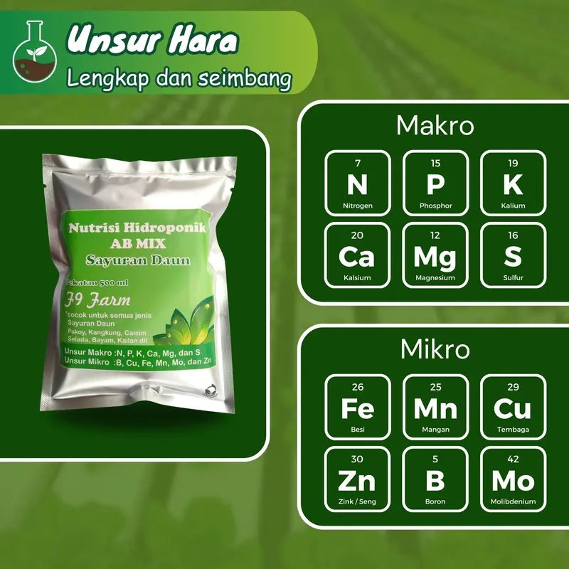 AB Mix 500 ml Serbuk Pupuk Nutrisi Hidroponik Sayuran Daun - Kualitas Premium 4