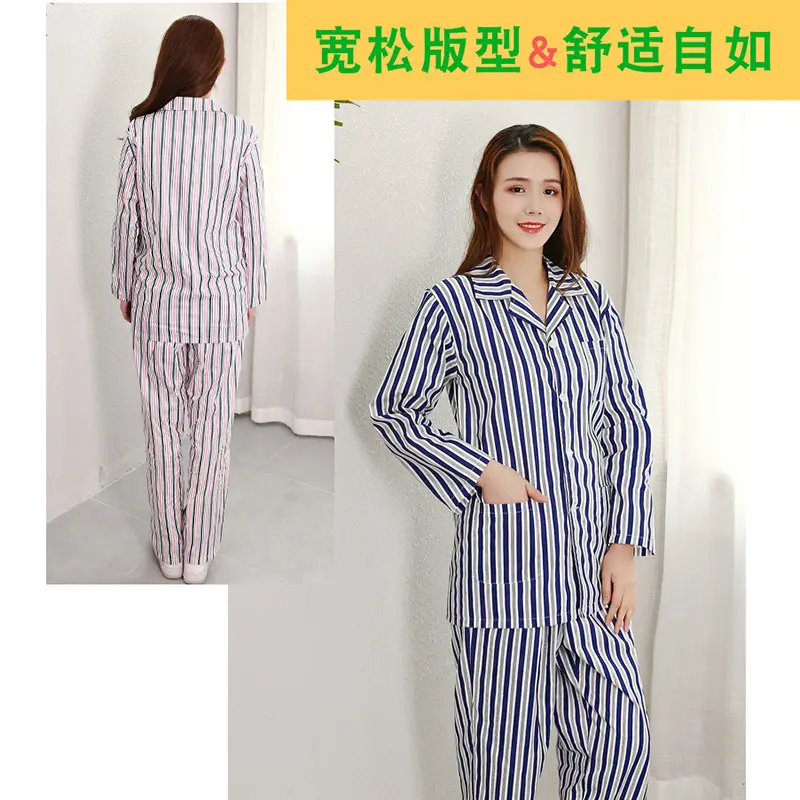 Literal Town-Áo Choàng Bệnh Viện Cotton Cho Nam Và Nữ, Quần Áo Bệnh Nhân, Đồ Ngủ Dài Tay, Áo Choàng Điều Dưỡng Ngắn Tay, Bán Buôn 3