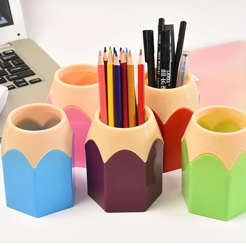 Hộp đựng bút hình đầu bút chì ống cắm bút để bàn decor Hộp phân loại đồ dùng học tập hộp đựng bút để bàn decor Để bàn dung lượng lớn Hộp đựng bút hình bút chì khổng lồ Ống bút học sinh