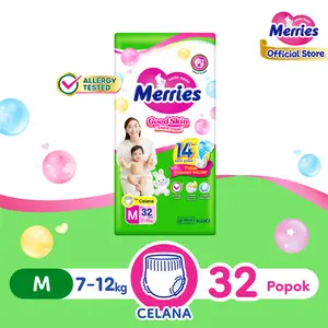 Merries Good Skin M32 - Popok Bayi Celana (7-12)kg / Baby Pants Diaper