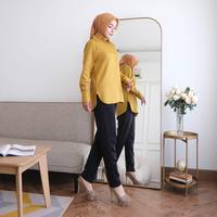 Gambar Kemeja Wanita Polos Lengan Panjang Premium | Blouse Kerja Kantor Polos | Atasan Formal Casual Hijab Friendly dari Sakha Premium Kota Administrasi Jakarta Pusat 3 Tokopedia