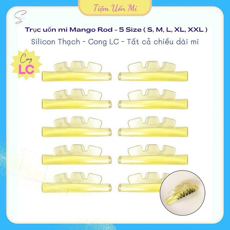  Trục Uốn Mi MANGO ROD Hàn Quốc - Độ Cong LC - Silicon Thạch Tự Dính -  Tất Cả Chiều Dài Mi 