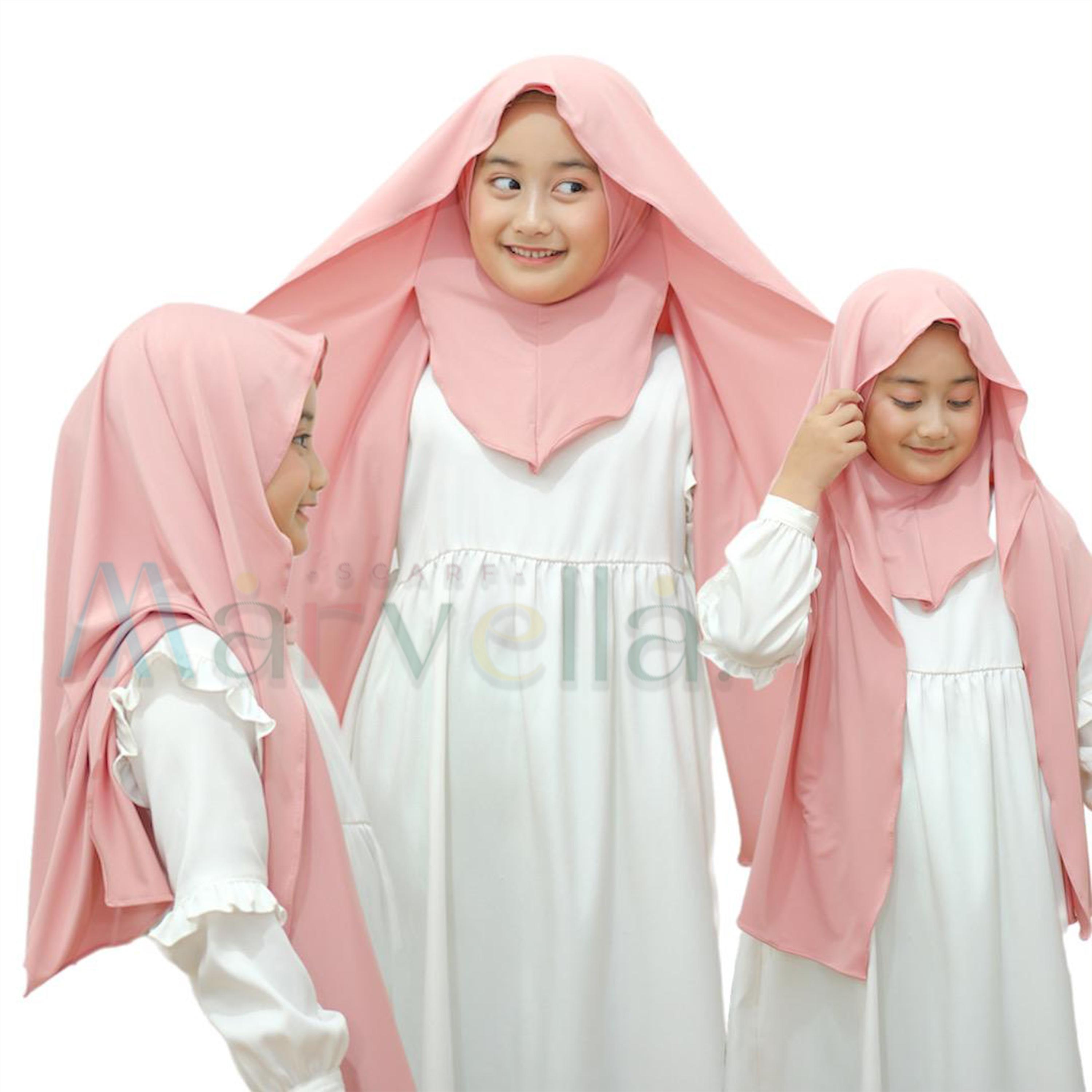 Pashmina Instan Inner Leher Anak Remaja 7-13 tahun Jersey Premium // Pashmina Terlaris