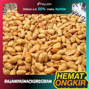 Kacang Bawang Premium & Asin Gurih  Food Kering Cemilan Snack Keripik kerupuk Camilan Cocok Untuk Nobar Goreng Makanan