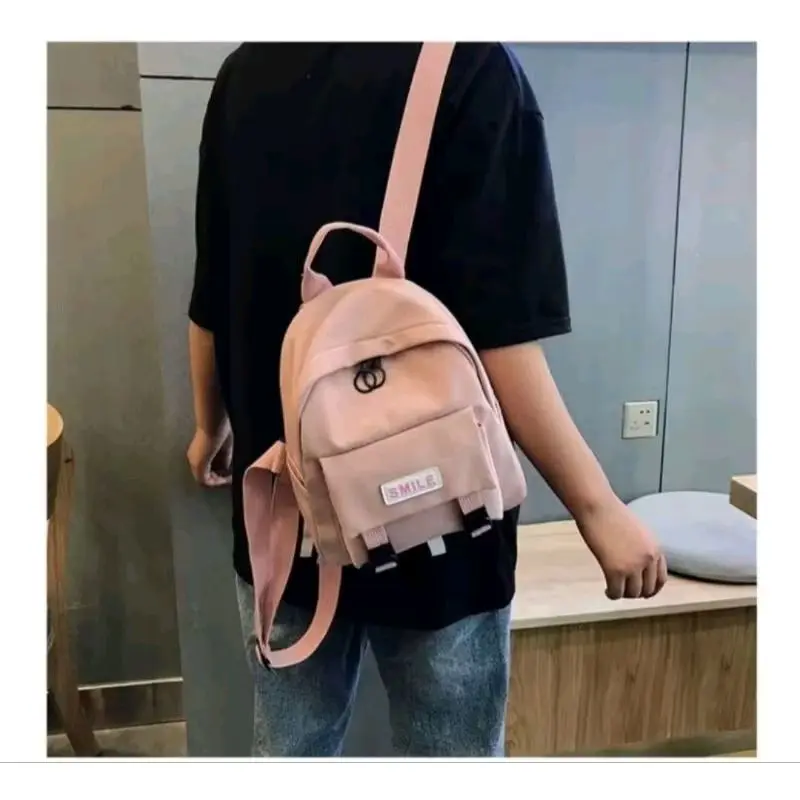 TAS RANSEL SMILE PUNGGUNG WANITA MINI - Tas Sekolah BackPack 0