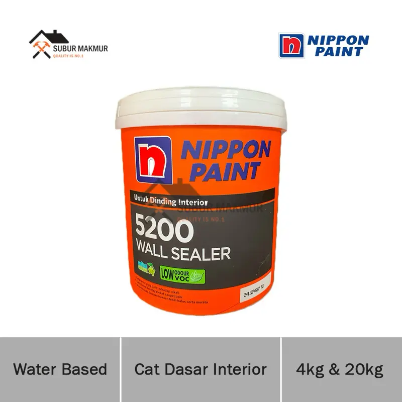Cat Dasar Nippon Paint Wall Sealer 5200 Interior 4kg & 20kg