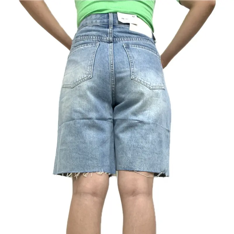 LUCRETIA - 3065 CELANA PENDEK WANITA HIGH WAIST HOTPANTS UNFINISH RIPPED MURAH KEKINIAN Shorts 2