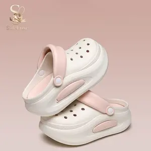 Soleluxe Sandal Wanita Terbaru Sol Tebal untuk Meningkatkan Tinggi Anti-Selip EVA