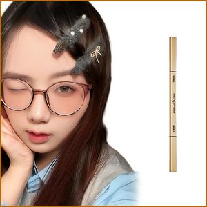 【Mking Pretty】「デュアルヘッドアイブロウペン｜超極細三角形状ブラシ 極細芯 防水 & 防汗対応 長時間持続 色落ちしない にじみにくい」