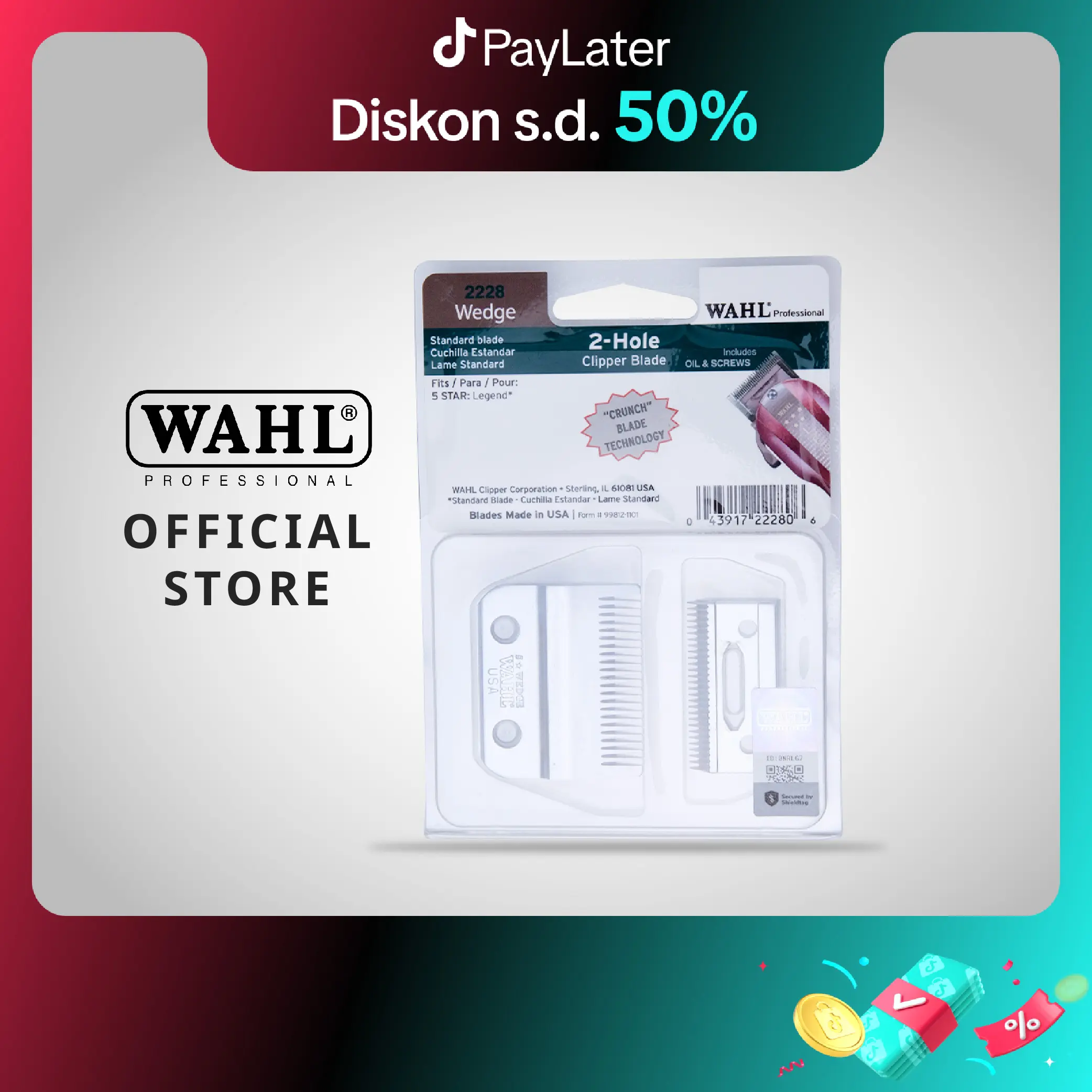 Wahl Legend Deep-Tooth Wedge Blade Set - Pengganti Pisau Alat Cukur Rambut