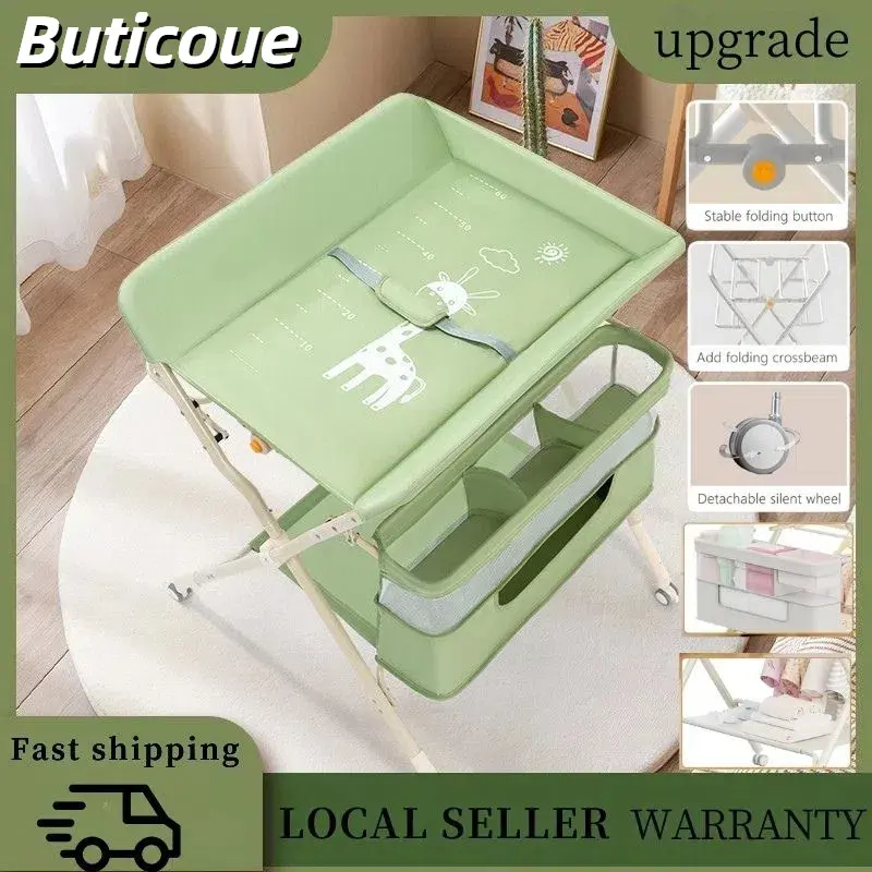 Baby Diapers Changing Table Foldable Multifunctional Newborn Care Table 0-3 Years Old Diaper Nursing Table Baby Diaper Cleaning
