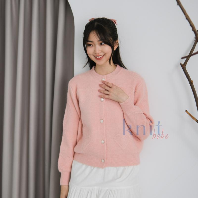 KNITBEBE - SOHEE Atasan Sweater Cardigan Rajut Motif Heart Knit Top 7