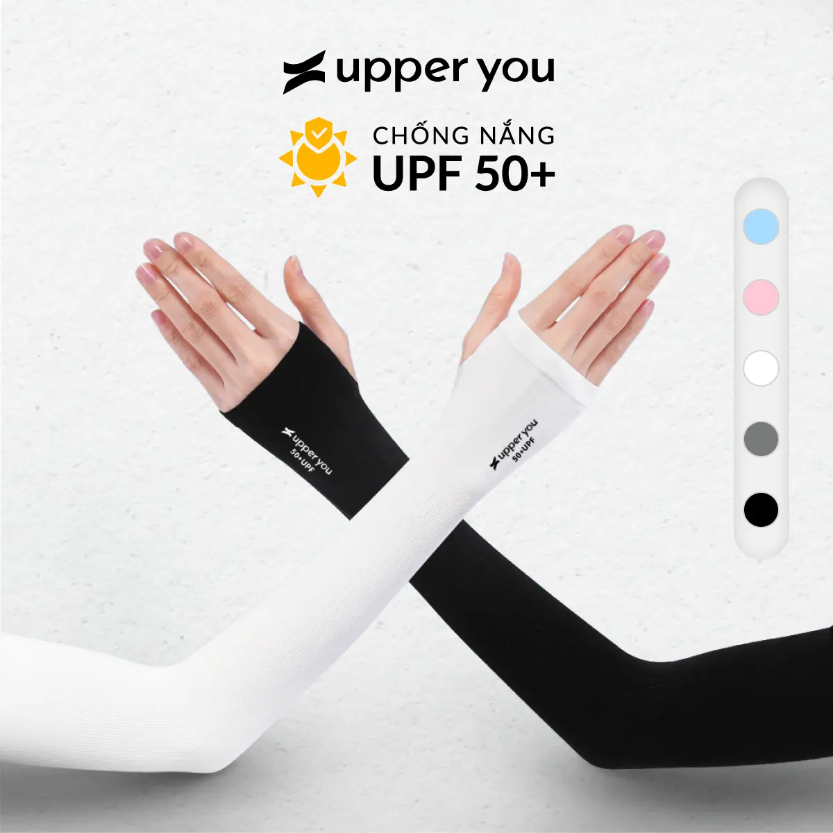 Găng Tay Chống Nắng Bản Pro Thời Trang Đạt Chuẩn UPF50+ UPPER YOU Phiên Bản Cao Cấp Co Giãn 4 Chiều Thấm Hút - OTX01/OTX03