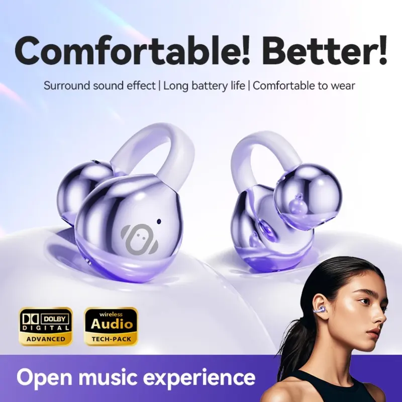Outro EGGNOISE N08 Wireless Earphone Bluetooth Earclip Design Comfortable Wearing 2