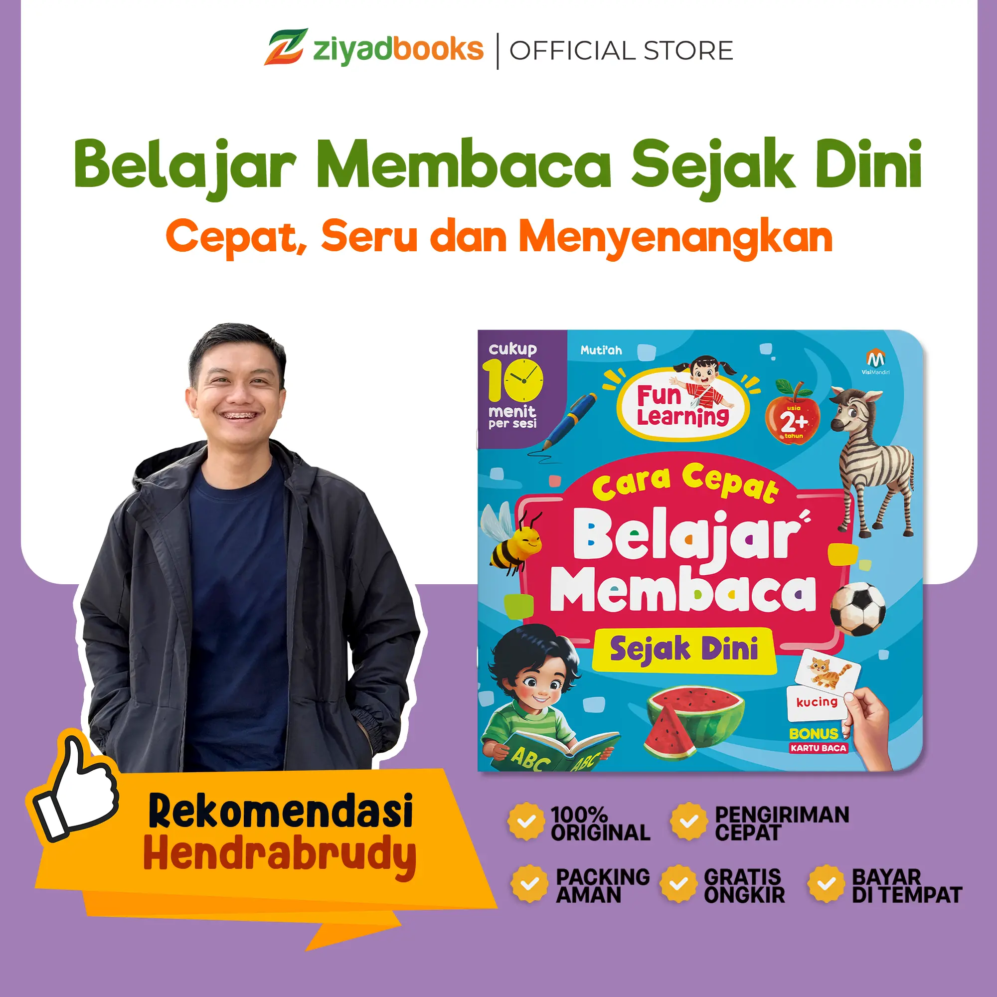 Buku Cara Cepat Belajar Membaca Sejak Dini - Belajar Membaca untuk Anak 2 Tahun