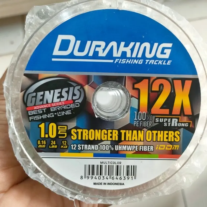 PE Duraking Genesis 100M X8 dan X12 Multi Color Super Strong 4