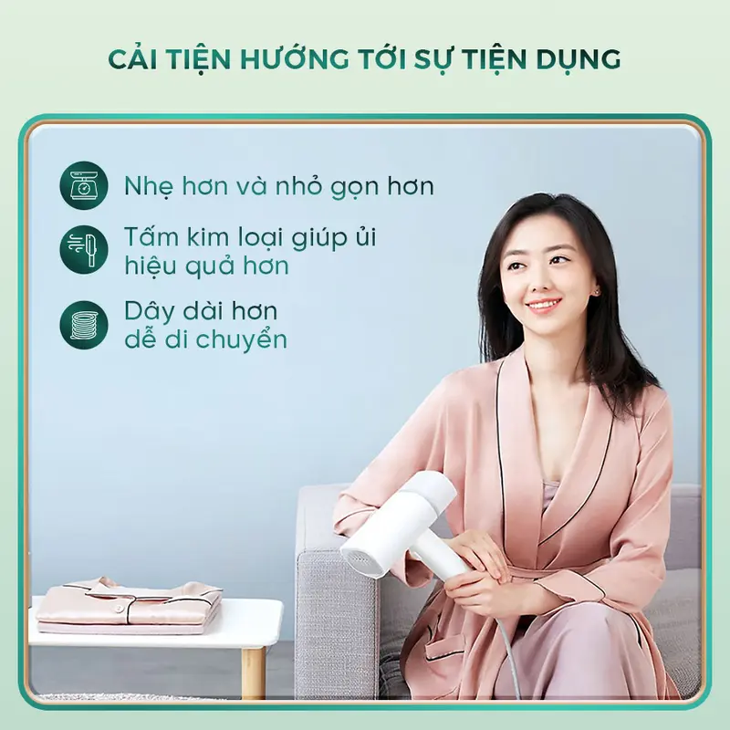 < ZhuZhu ưu đãi >  Bàn ủi hơi nước cầm tay Zanjia GT 306, dung tích 150ml, công suất 1300w, Tự động tắt, nhỏ gọn, tiện lợi,  dễ sử dụng. Ủi Quần Áo Là Quần Áo Bàn Là Hơi Bàn Là 5
