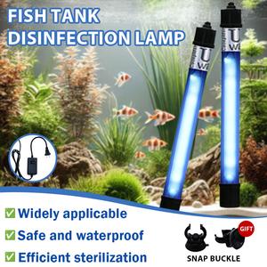 UV Light Fish Tank Sterilization Lamp Aquarium Sterilizer Lights 220V  aquarium accessory Fish Pond Water Purification Ultraviolet Aquarium Submersible Under Water