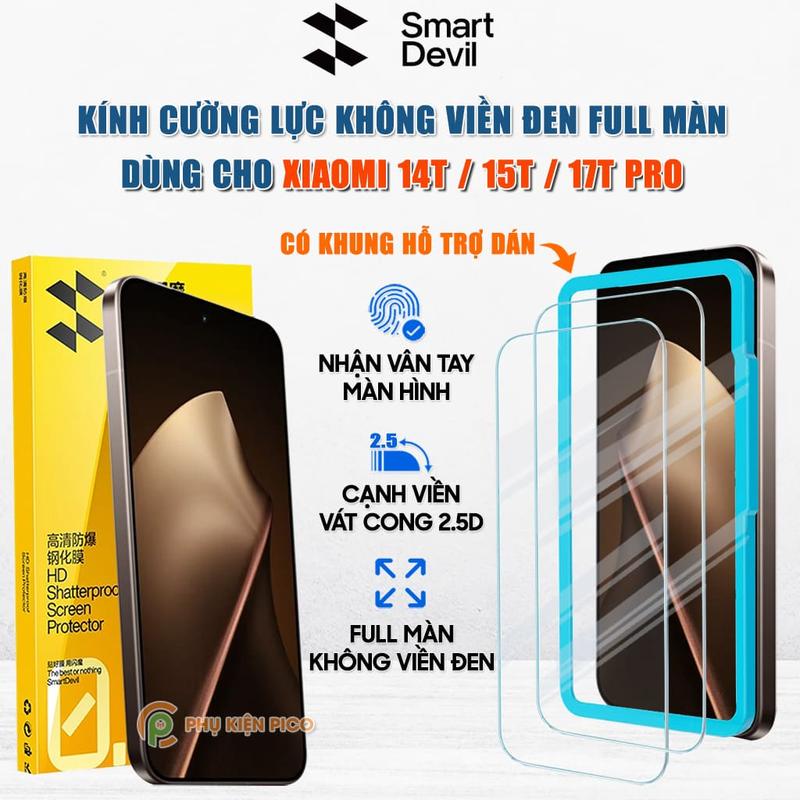 Kính cường lực Smart Devil dành cho điện thoại Xiaomi 14T / 15T Pro / 17T Pro…