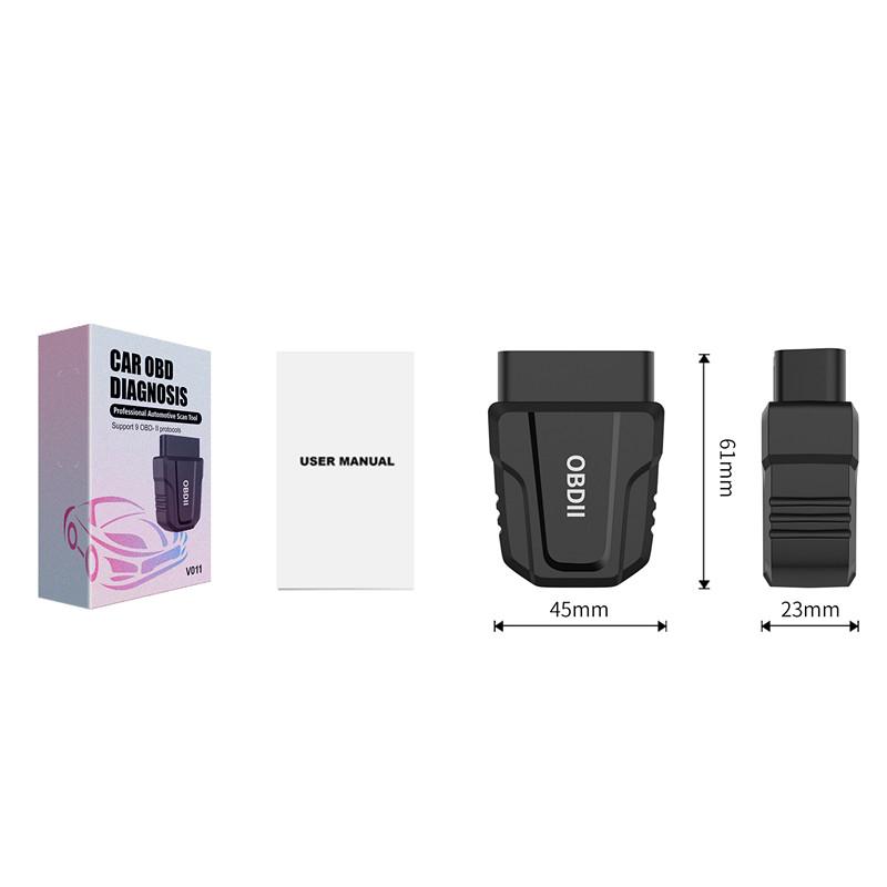 Máy Quét OBD, OBDII Mạnh Mẽ Hơn ELM327 Bluetooth 5.4, Chẩn đoán Nhanh, Hỗ trợ IOS / Android Auto, Sửa Lỗi Xe Hơi Trong Suốt, Công Cụ Đọc Mã 7