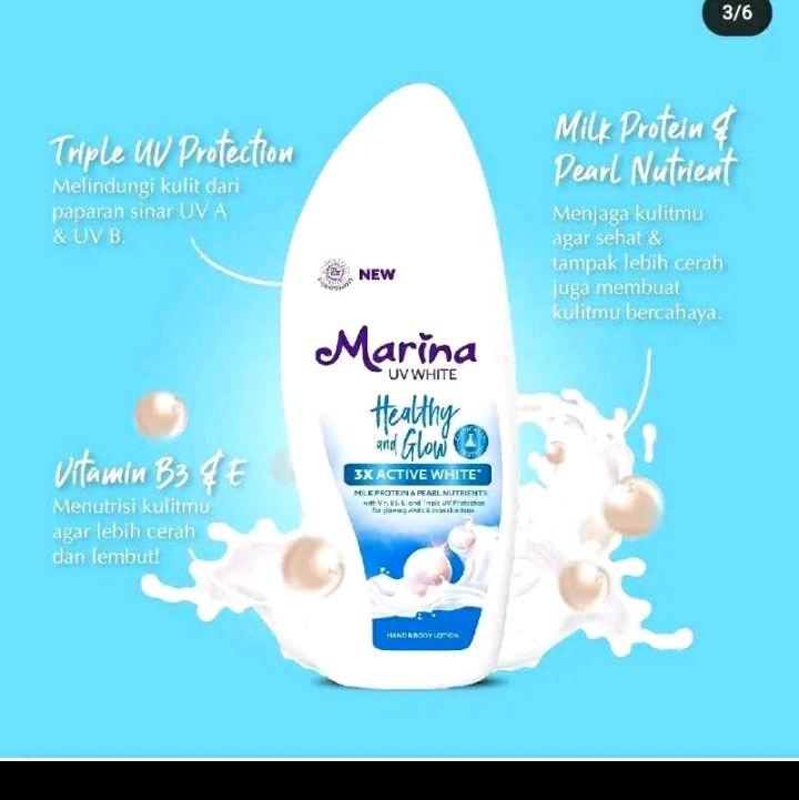 PROMO PAKET MARINA 3 PCS 185 ML  isi 3 pcs marina Lotion 4