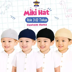 Timble Kids Miki Hat Peci Topi Custom Nama Anak Topi tanpa cap usia 2-12 Tahun Keren