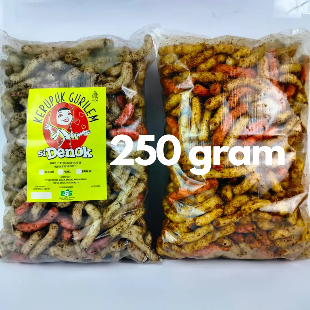 Kerupuk Gurilem Si Denok isi 250 gram Cemilan Goreng