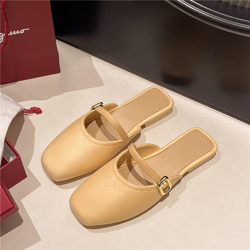 Dép Xăng Đan Xỏ Ngón Bít Mũi Cho Nữ, Bộ Sưu Tập Mùa Hè 2025, Viral Trên Instagram, Phong Cách Lười Biếng Tối Giản, Sành Điệu Và Dễ Phối Đồ Lấy Cảm Hứng Từ Cổ Tích dép xuồng 3 phân cao cho nữ dép chữ h quai cài marshmallow xỏ ngón có