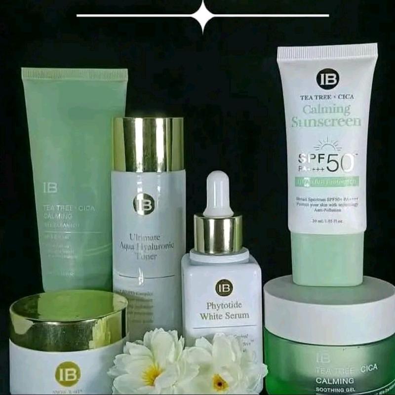 Ib Sunscreen IB 6in1 skincare set cosmetics.suncre toner serum night crea - TikTok ...