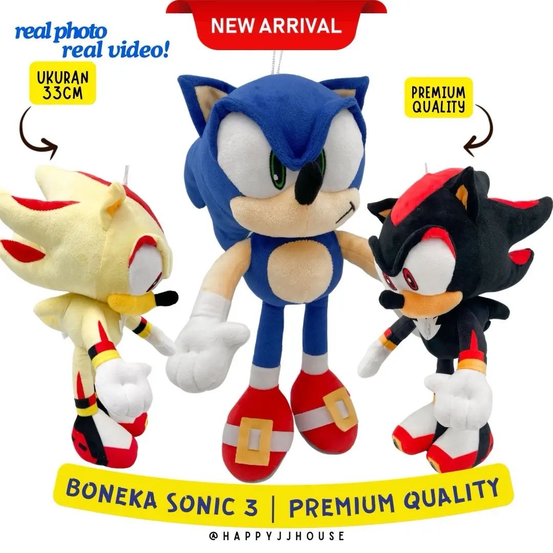 [HAPPYJJ]BONEKA SONIC 3 VIRAL PREMIUM QUALITY