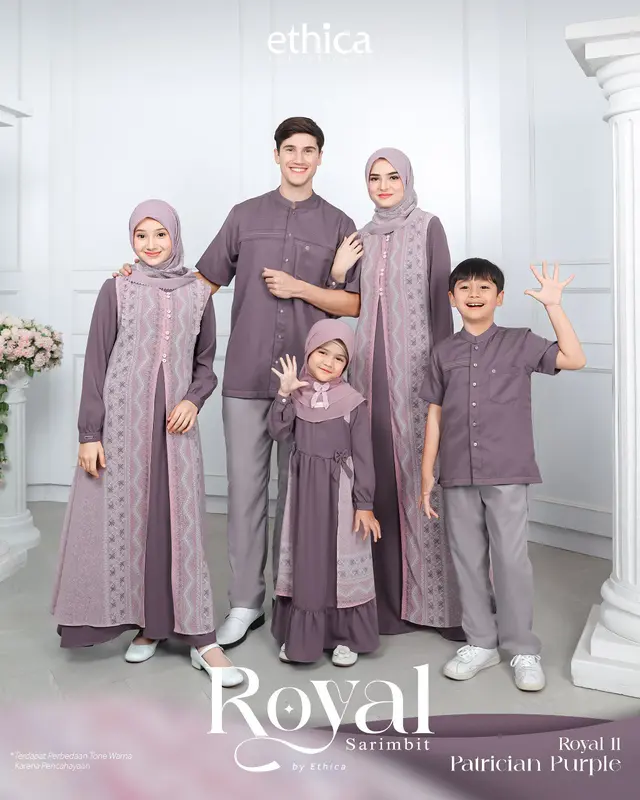 SARIMBIT/SERAGAM LEBARAN KELUARGA | BAJU LEBARAN TERBARU 2024 | ROYAL 11 PATRICIAL PURPLE BY ETHICA 0