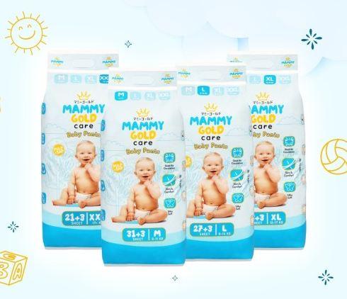 [1 PACK] MAMMY GOLD CARE Baby Pants Diapers Celana 4