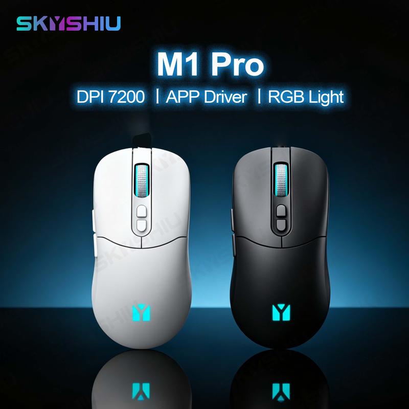 Chuột Gaming SKYSHIU M1 pro LED RGB-APP marco-DPI 7200 Phù hợp cho cả văn phòng, học tập và chơi game