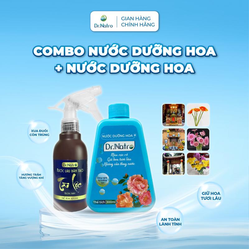 Combo Nước Dưỡng Hoa Dr.Natro 300ml & Nước Lau Bàn Thờ 300ml