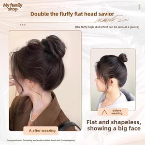 Sanggul Rambut Palsu, Alat Rambut Boleh Laras, Penambah Rambut Realistik, Rambut Palsu, Gaya Sarang Burung