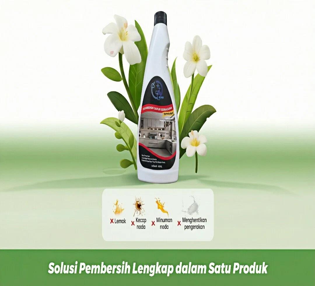 ZEE WON Pembersih Lemak Dapur Serbaguna 450ml - Semprot Lumer Bersih Tanpa Gosok Keras & Aman untuk Semua Permukaan