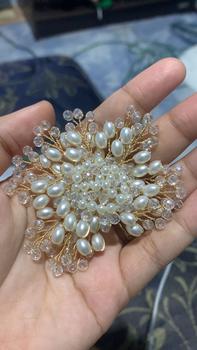 Product Review of (Bebas beli 2 dapat bonus) B35 Bross hijab mutiara snowflake mewat titanium Korea original from M**y ** 1
