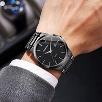 Gambar BINBOND T007 Jam Tangan Pria Stainless Steel Original 100% Anti Air Quartz Kalender Analog Mewah dengan Desain Elegan dan Tampilan Mewah Waterproof Arloji Hitam Kaca Watches - BLACK dari BinbondWatchStore Kota Administrasi Jakarta Utara 3 Tokopedia