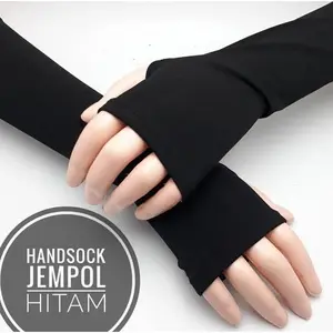1 PASANG- Manset Tangan Lubang /  Handsock wanita Lubang Jari  / Manset Warna simple / Laki-laki / Wanita Manset Muslimah allsize