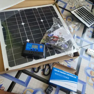 150W/120W/100w/30W Panel Tenaga Surya Polikristalin  30A LCD Pengontrol Multi-guna Ponsel Mobil Power