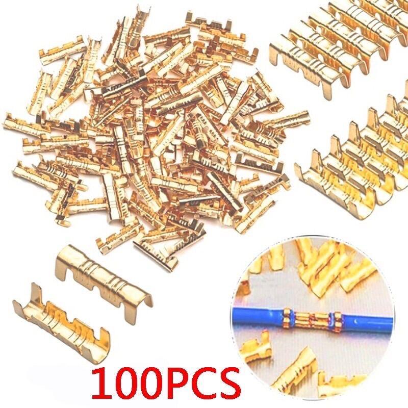 wayar klip 100pcs U shape terminal tab cold insert connector - TikTok ...