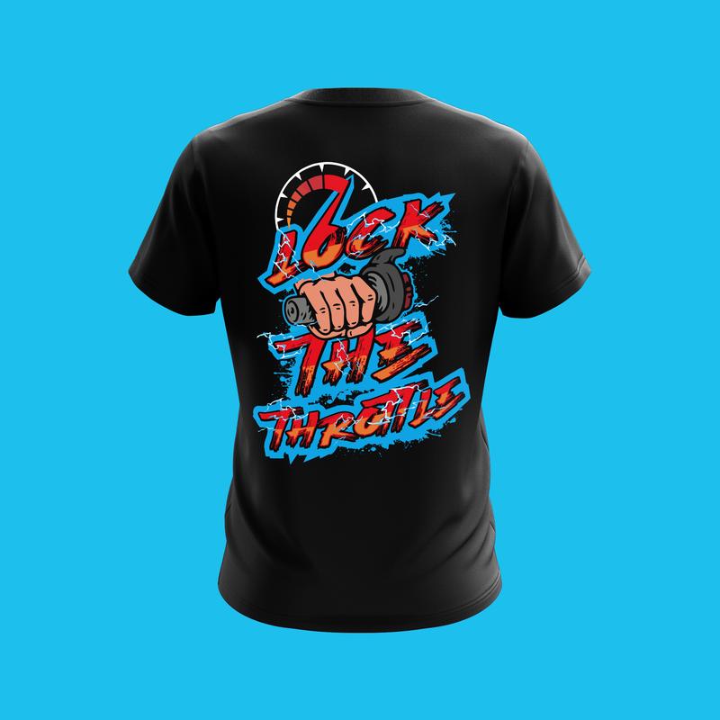 Moleck Racing P4 Tshirt Lock The Throttle premium lengan pendek ...