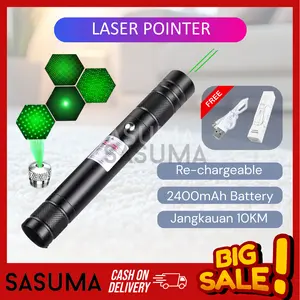 SASUMA Green Laser Pointer / Green laser pointer 303 laser hijau Aluminium Hitam Aluminium Hitam