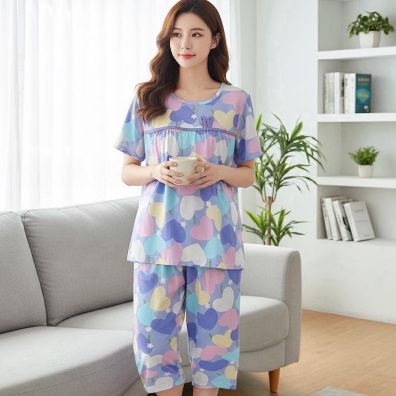 ĐỒ BỘ NỮ MẶC NHÀ - TOLEXINH 05 Set đồ bộ tole tay ngắn quần lửng - chất vải tole loại 1 - form vừa [40kg-73kg] freeship - hàng tận xưởng