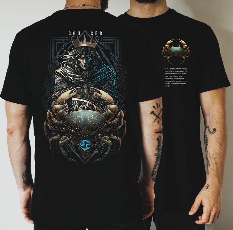 Kaos Zodiak terbaru, gaya streetwear, modis dan trendi, bahan katun, unisex untuk pria dan wanita. 5