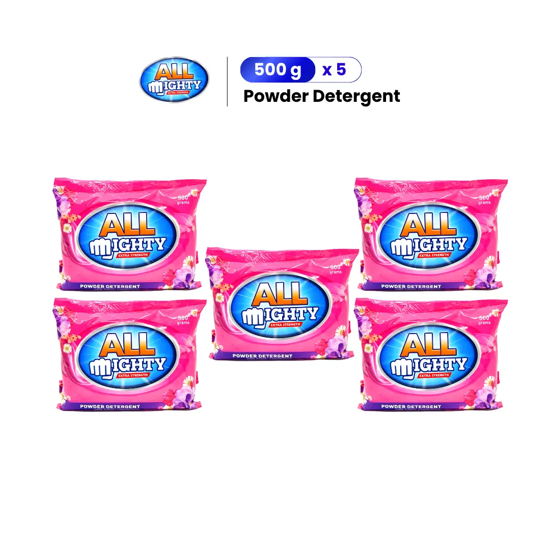 2.5 KILOS All Mighty Detergent Powder Pink Blossom with Fabcon - Powder ...