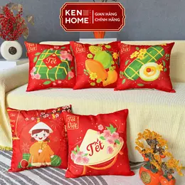 Gối Tết, Vỏ gối Tết, Gối tựa lưng sofa 45x45cm