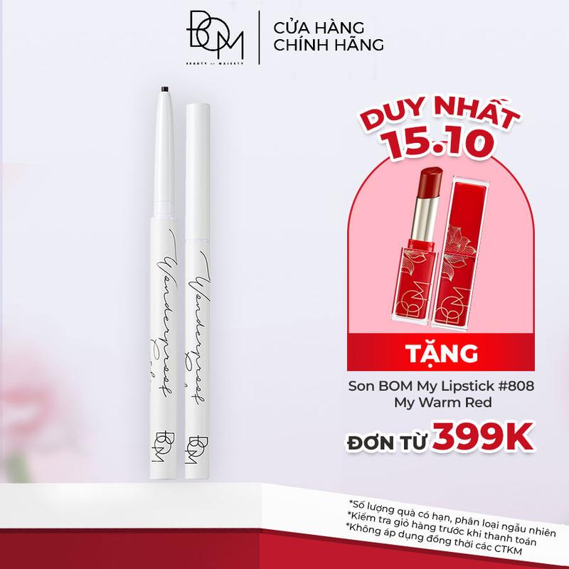 Chì kẻ mắt siêu mảnh lâu trôi BOM Wonderproof gel slim eyeliner 0,1g
