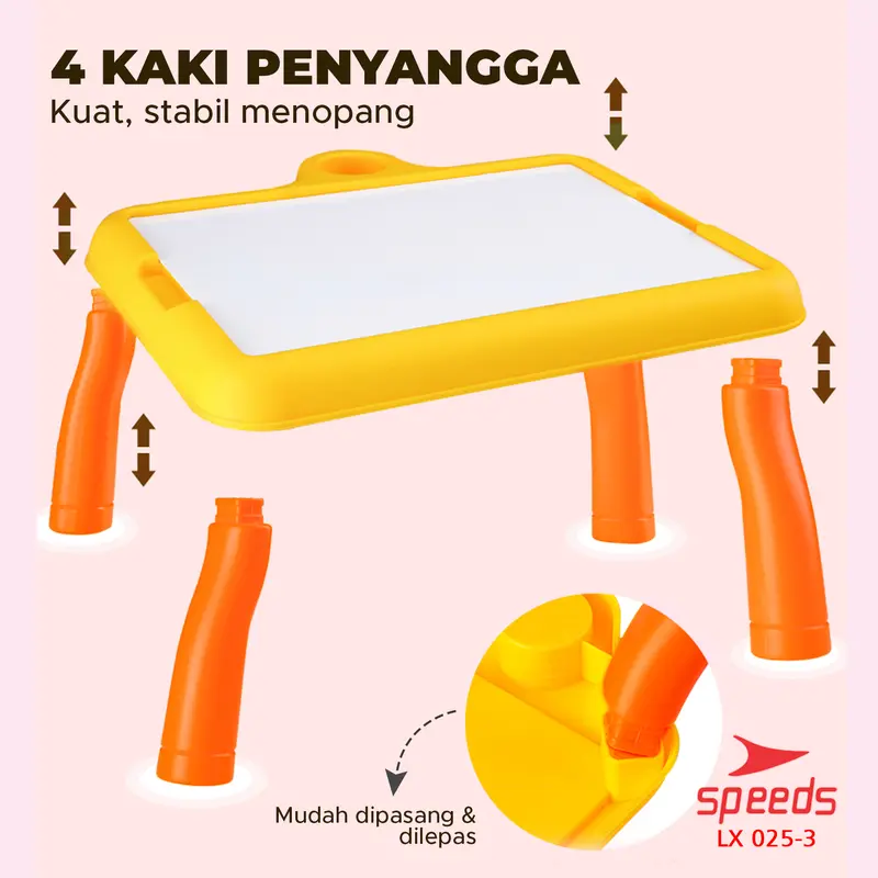 Meja Belajar Projector Painting Meja menggambar Anak Mainan Furniture Edukasi Melukis Mewarnai Anak SPEEDS 025-3 5